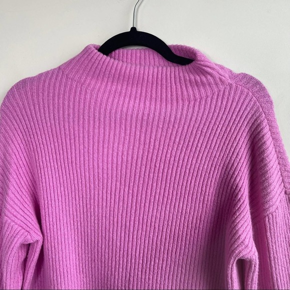 BP purple funnel neck‎ wool blend ribbed sweater size medium - Picture 3 of 7